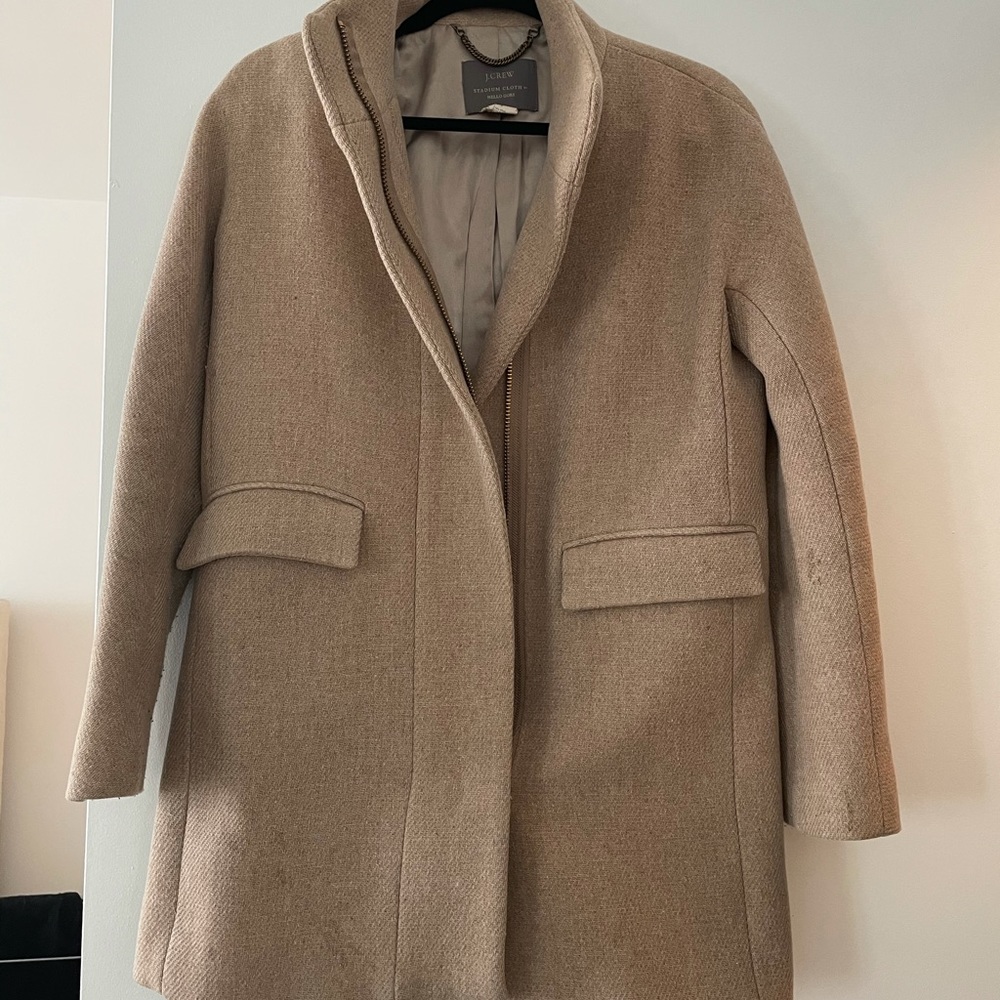 J. Crew Women's Camel Wool-Blend Coat